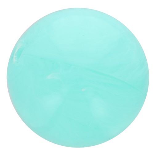 10mm Opaque resin bead - Aquamarine marbled x8