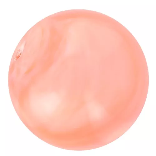 10mm Opaque resin bead - Marbled coral x8
