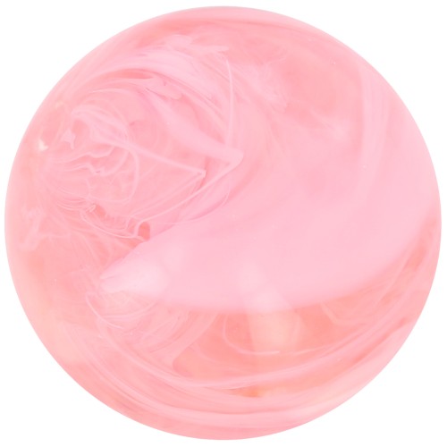 12mm Transparent resin bead - Marbled pink x6