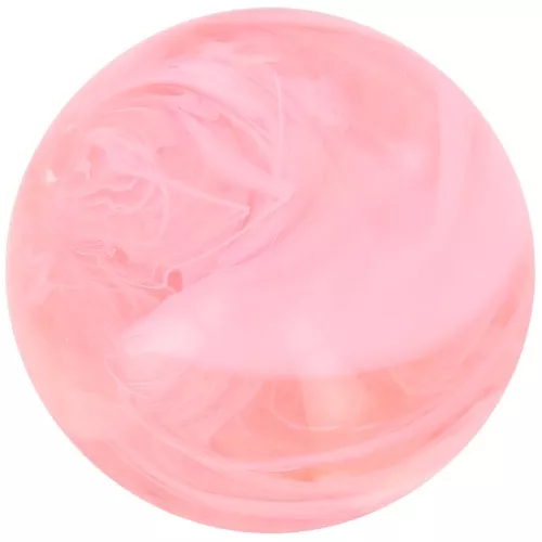 12mm Transparent resin bead - Marbled pink x6