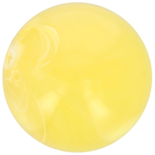 12mm Transparent resin bead - Light yellow marbled x6