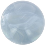 12mm Transparent resin bead - Blue-grey marbled x6