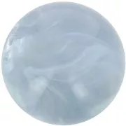 Perle en résine transparente 12 mm - Bleu gris marbré x6