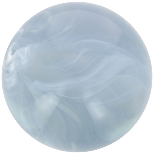 12mm Transparent resin bead - Blue-grey marbled x6