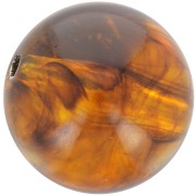 Translucent resin bead 12 mm - Marbled amber x6|raw }}