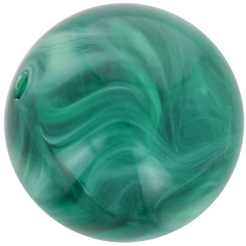 12mm Transparent resin bead - Marbled bottle green x6