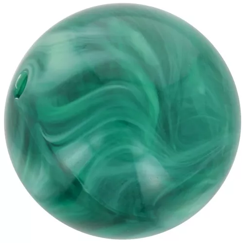 12mm Transparent resin bead - Marbled bottle green x6