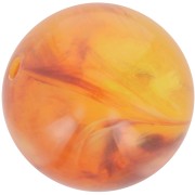 12mm Transparent resin bead - Apricot marbled x6