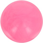 12mm Opaque resin bead - Bright pink marbled x6