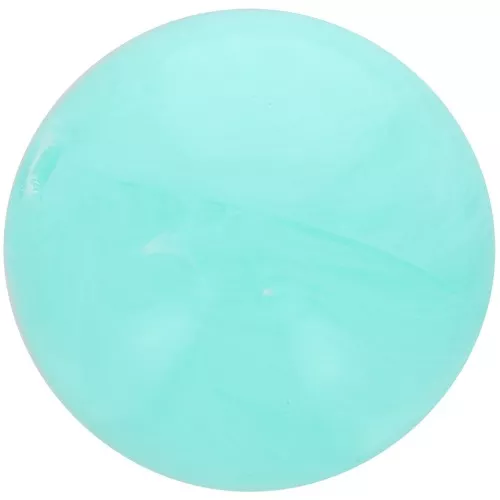 12mm Opaque resin bead - Aquamarine marbled x6