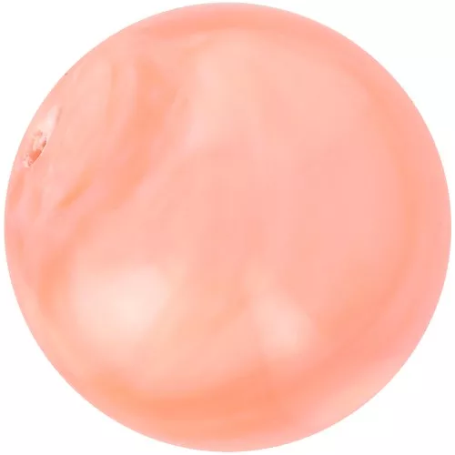 12mm Opaque resin bead - Marbled coral x6