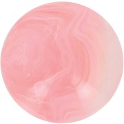 14mm Round transparent resin cabochon - marble Rose x1