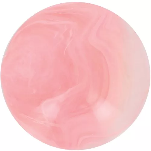 14 mm round cabochon in transparent resin - Rose marbled x1