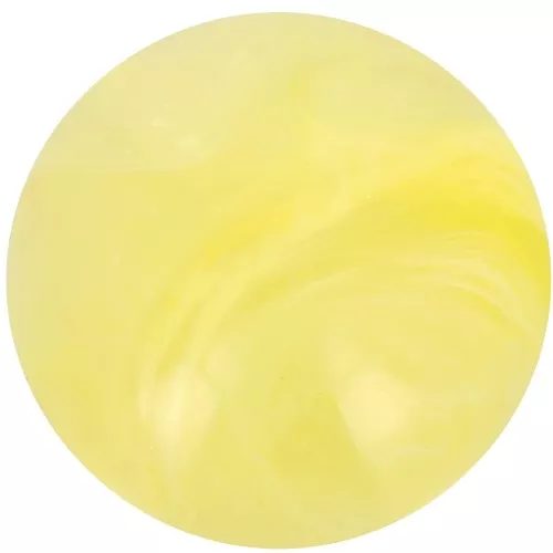 14 mm round cabochon in transparent resin - Light yellow marbled x1