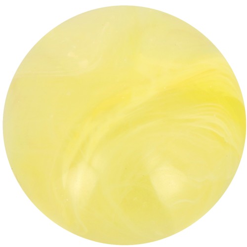 14mm Round transparent resin cabochon - Light yellow marbled x1