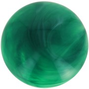 14 mm round cabochon in transparent resin - Marbled bottle green x1