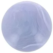 14mm Round transparent resin cabochon - Marbled glacier grey x1