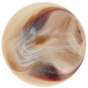 14mm Round transparent resin cabochon - Beige - Marbled brown x1|raw }}