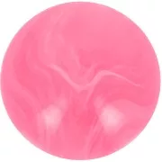 14 mm round cabochon in opaque resin - Marbled vivid pink x1