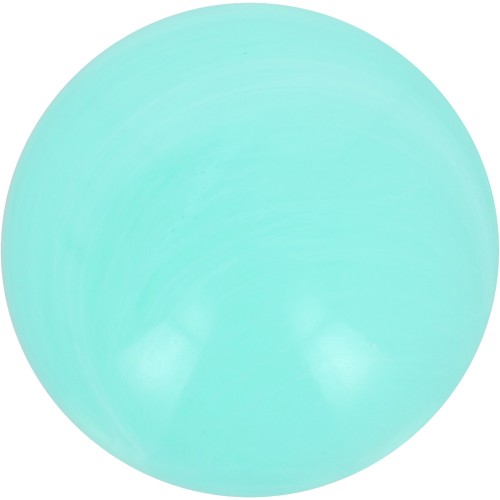 14mm Round opaque resin cabochon - Aquamarine marbled x1