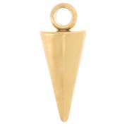 12.5x5mm 304L Stainless Steel spike Charm - Gold x1