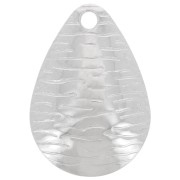 16x11mm 304L stainless steel Striated drop charm x1