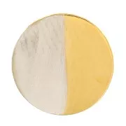 7.5mm 304L stainless steel round stick-on element - sun motif - Gold x1