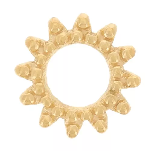 8mm 304L stainless steel stick-on sun element - Gold x1