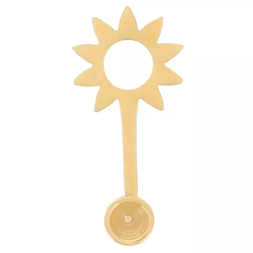 14x6.5mm Stainless steel 316L Sun charm for 2.2mm cabochon - Gold x1