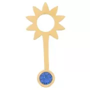 14x6.5mm Stainless steel 316L Sun charm for 2.2mm cabochon - Gold x1