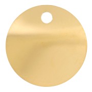 10mm 316L stainless steel round corrugated charms - Gold x4|raw }}