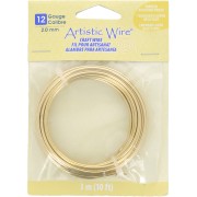 Artistic Wire Brass Wire, 2 mm - Untreated, Anti-Tarnish, 3 m