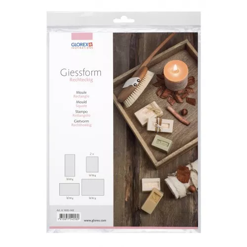 Set of 5 soap molds - Rectangle - Transparent x1