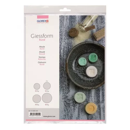 Set of 5 soap molds - Round - Transparent x1