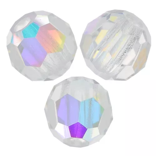 3mm Preciosa round faceted beads - Round Bead - Crystal AB x20