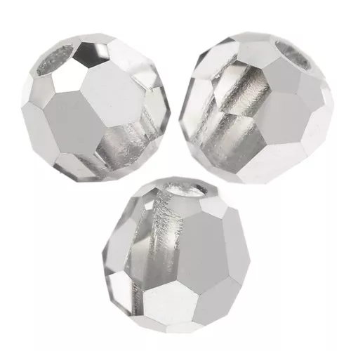 3mm Preciosa round faceted beads - Round Bead - Crystal Labrador Half x20