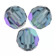 3mm Preciosa round faceted beads - Round Bead - Montana AB x20
