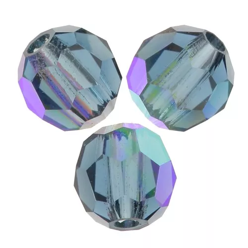 3mm Preciosa round faceted beads - Round Bead - Montana AB x20