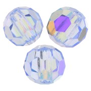 3mm Preciosa round faceted beads - Round Bead - Light Sapphire AB x20