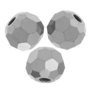 3mm Preciosa round faceted beads - Round Bead - Jet Hematite Full x20