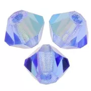 3mm Preciosa Crystal Bicones - Rondelle Bead - Sapphire Glitter x30