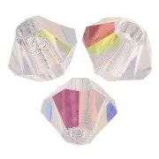 3mm Preciosa Crystal Bicones - Rondelle Bead - Crystal Glitter x30