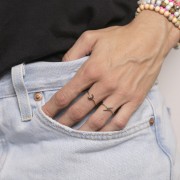 Moon ring - Size 57 - Gold filled x1