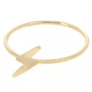 Lightning bolt ring - Size 54 - Gold filled x1