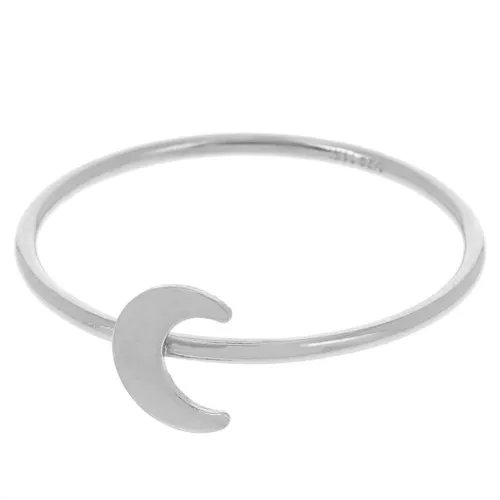 925 Sterling silver Moon ring - Size 57 x1