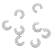 5mm 925 Sterling Silver Crimp covers x10