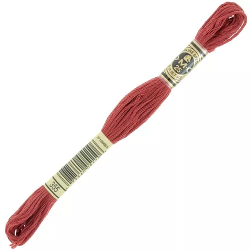 Embroidery thread DMC Mouliné Spécial 117 MC - Red brown (355) x8m