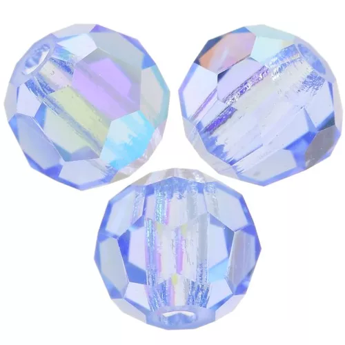 4mm Preciosa round faceted beads - Round Bead - Light Sapphire AB x20