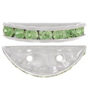 Half moon Rondelle 20x9mm Silver-colored Peridot x1|raw }}