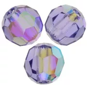 4mm Preciosa round faceted beads - Round Bead - Tanzanite AB x20
